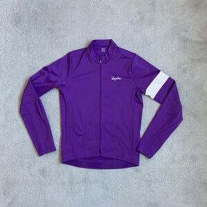 Rapha Core thermal long sleeve purple cycling jersey medium like-new condition
